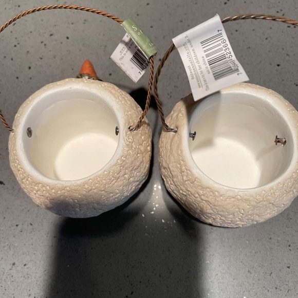 2 vintage Midwest of Canon Falls snowmen mini basket decorations - Picture 5 of 7